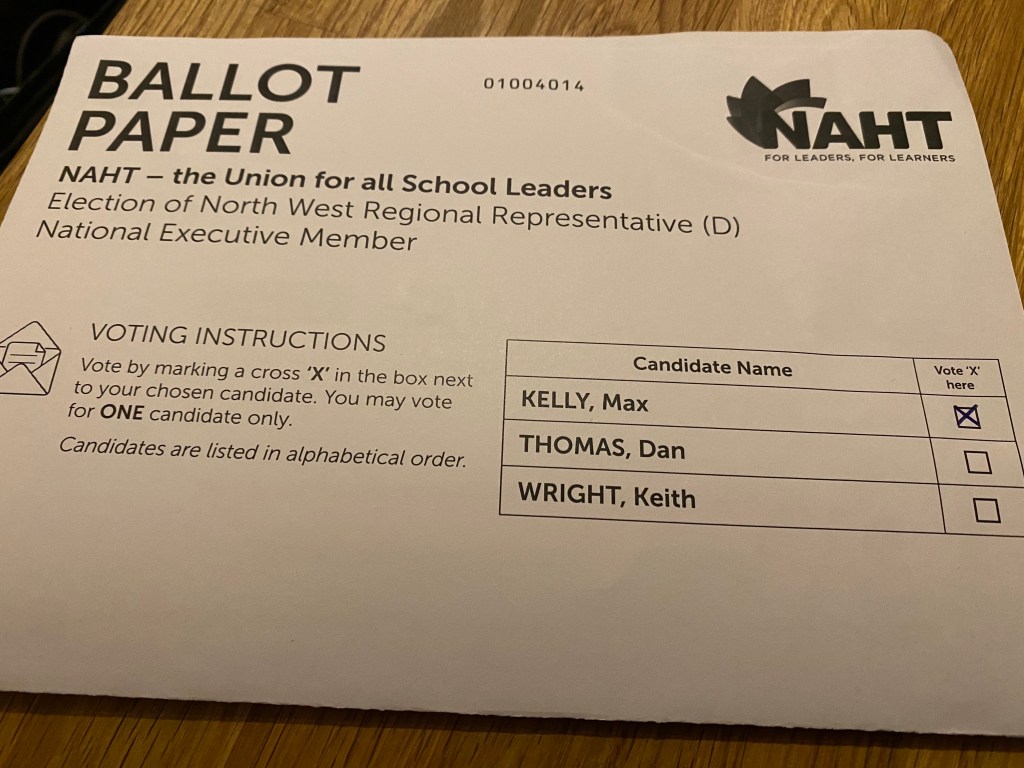 Election of NAHT NW National Executive Member